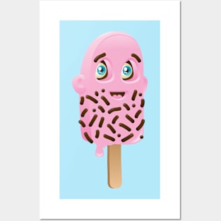 Pink Ice Cream Posters and Art